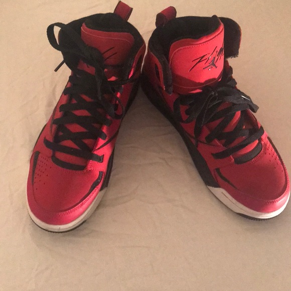 Mens Nike air Jordan Flight Sz 10  red and black - Picture 2 of 5